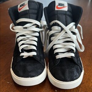 Women’s Black and White High-Top Nike Blazer’s, size 8